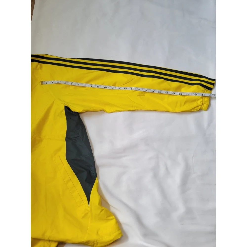 Vintage Adidas Drive 2‎ Zip Jacket Men's Yellow Blue Stripes Windbreaker Sz XL